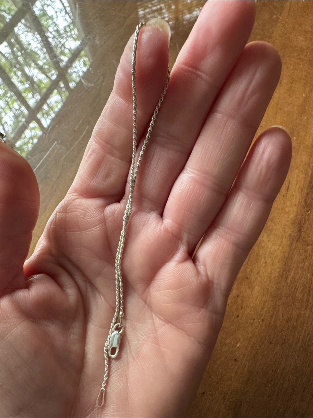Sterling Silver Rope Chain bracelet or anklet. -